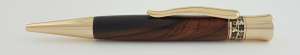 Merlin Ballpoint Pen in Cocobolo with Gold fittings